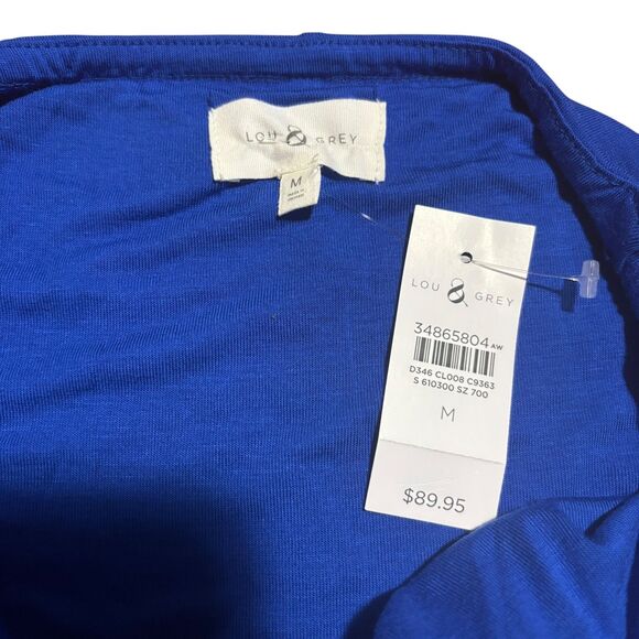 NEW Lou & Grey Signaturesoft Jersey Strappy Midi Dress in Cobalt Current- Size M - Picture 8 of 9